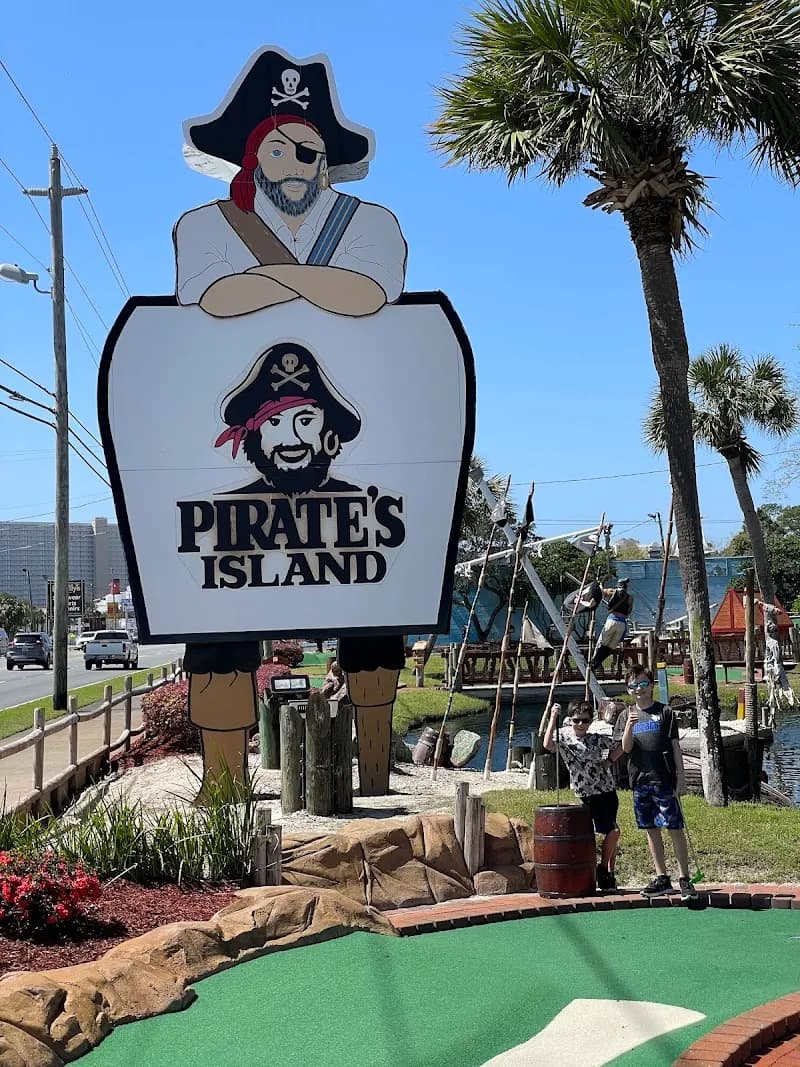 View of Pirate’s Island Adventure Golf in Panama City Beach, FL