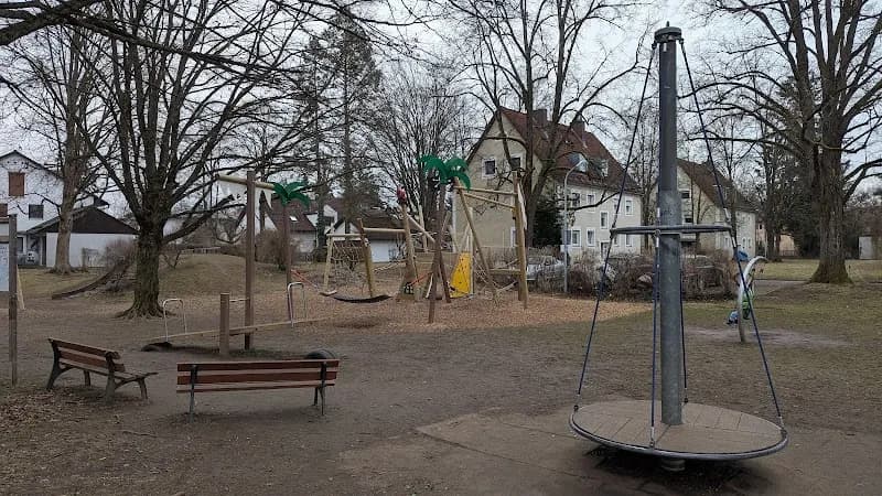 Piratenspielplatz playground in Neubiberg, BY