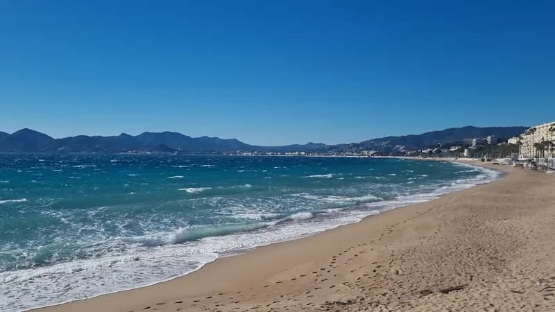 View of Plage de la Bocca in Cannes, PACA