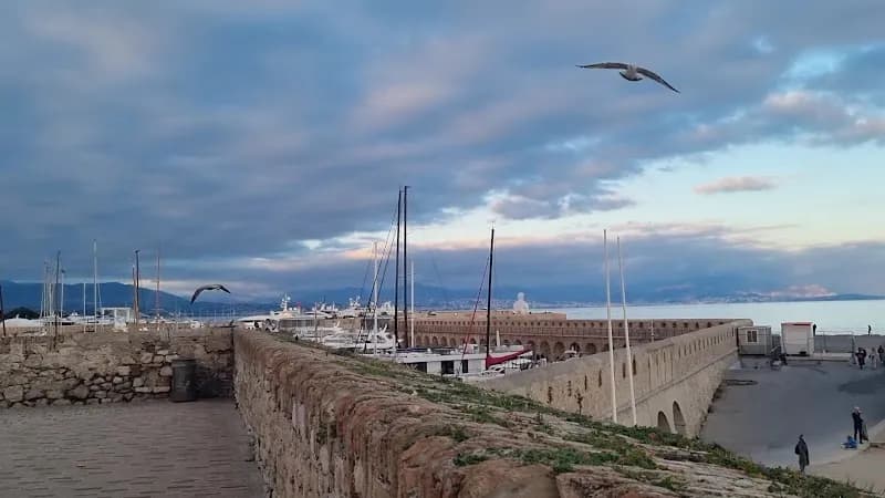 View of Plage de la Gravette in Antibes, PACA