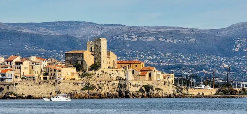 View of Plage de la Salis in Antibes, PACA