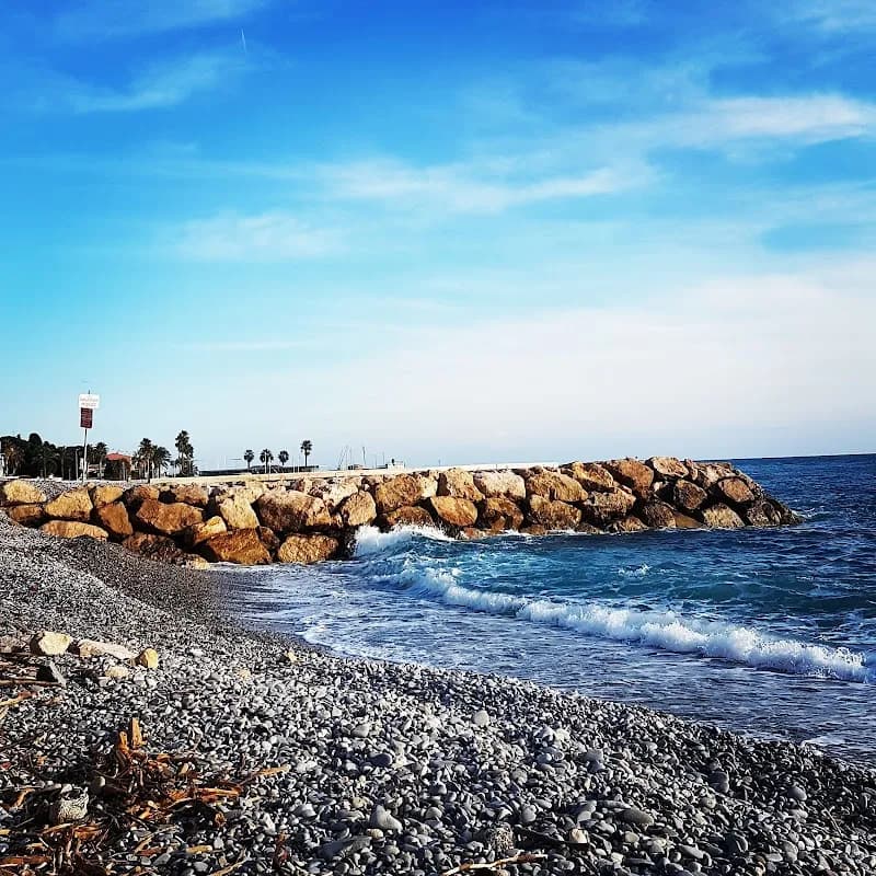 View of Plage des Galets in Cagnes-sur-Mer, PACA