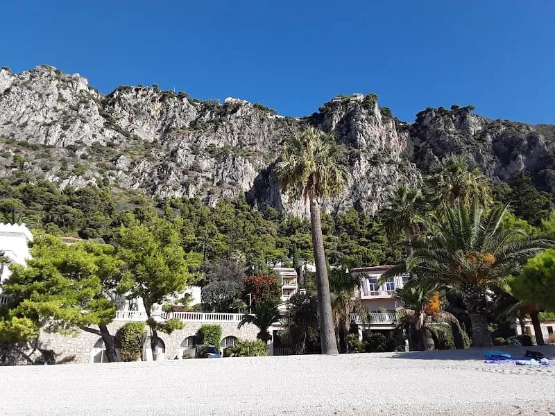 View of Plage Petite Afrique in Beaulieu-sur-Mer, PACA