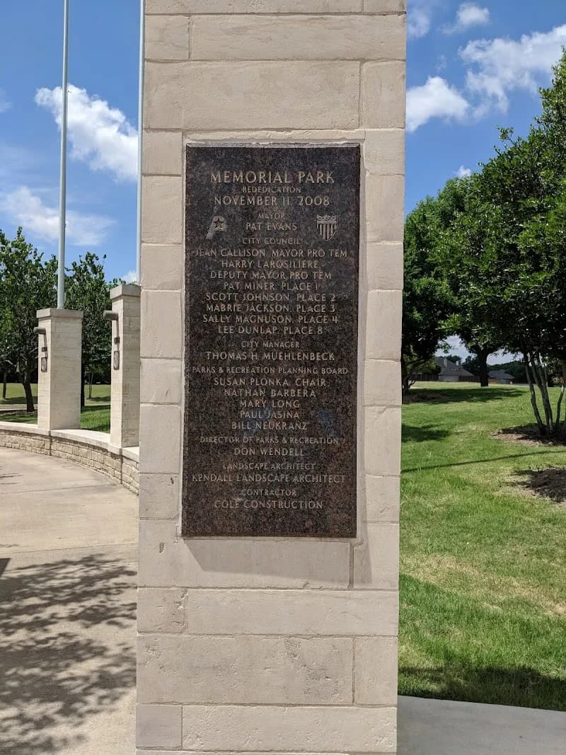 View of Plano Veterans Memorial Park in The Colony, TX