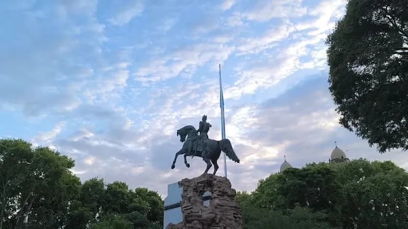 View of Plaza del Libertador General San Martin in Moron, BA