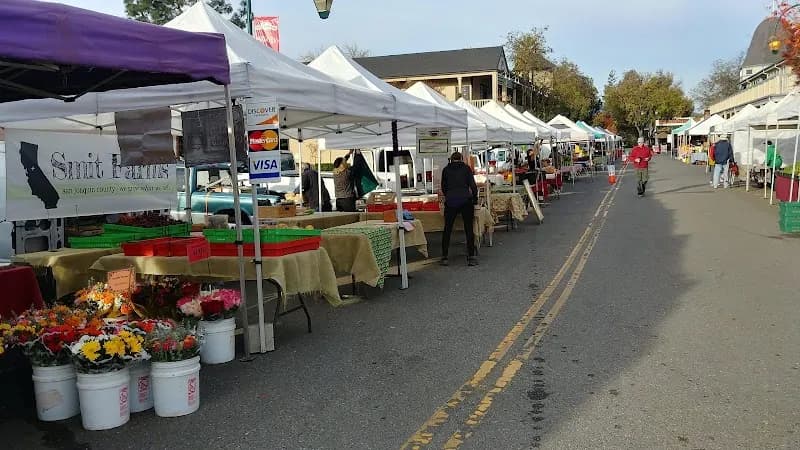 View of Pleasanton Farmers' Market in Sunol, CA