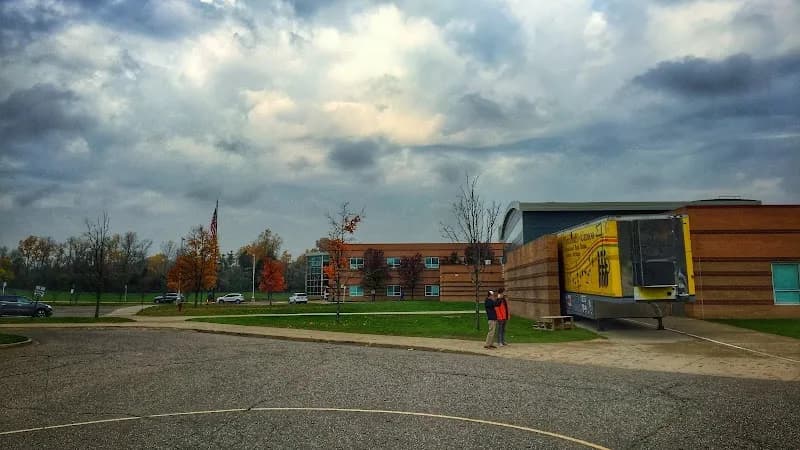 View of Plymouth High School in Plymouth, MI