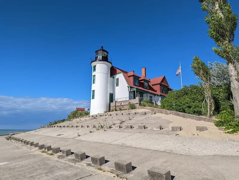 View of Point Betsie Lighthouse in Frankfort, MI