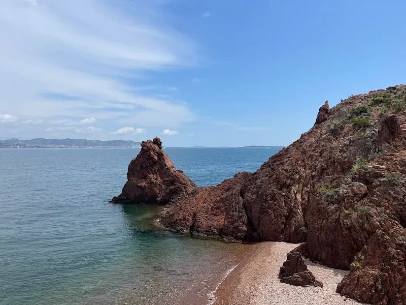 View of Pointe de l'Aiguille State Park in Théoule-sur-Mer, PACA
