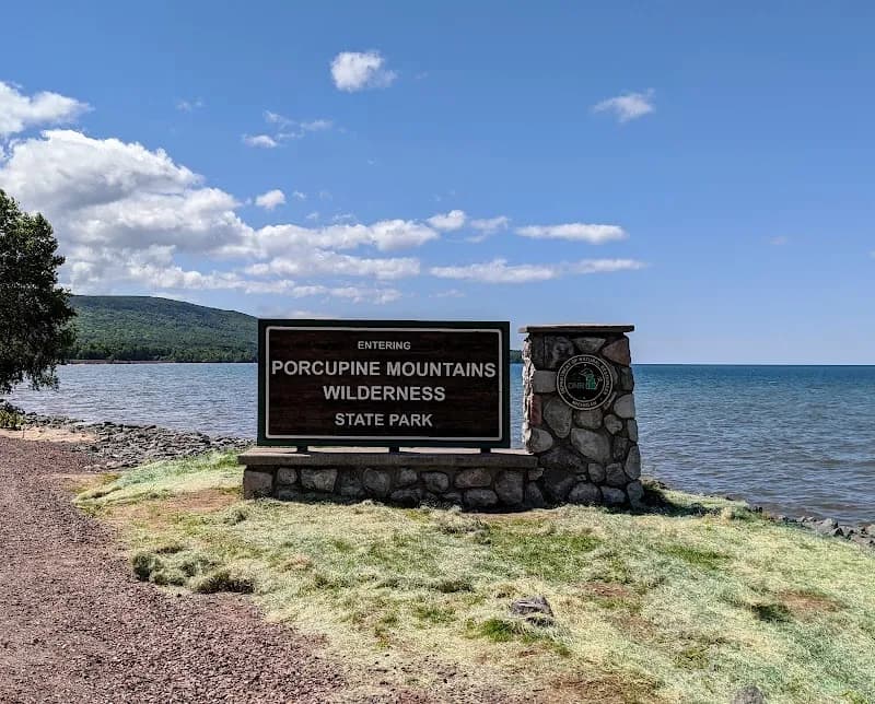 View of Porcupine Mountains Wilderness State Park in Rapid River, MI