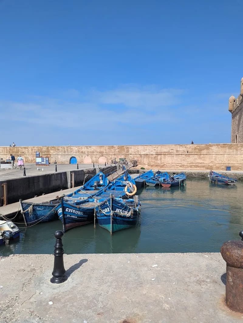 View of Port of Essaouira Sqala in Essaouira, MS