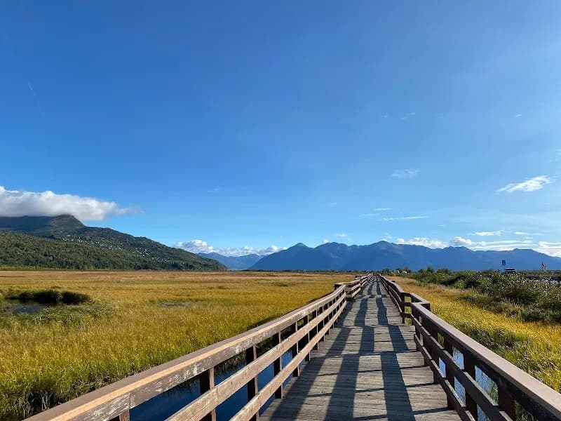 Potter Marsh Wildlife Viewing Boardwalk wildlife refuge in Anchorage, AK