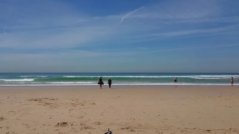 View of Praia da Mata in Caparica, Almada