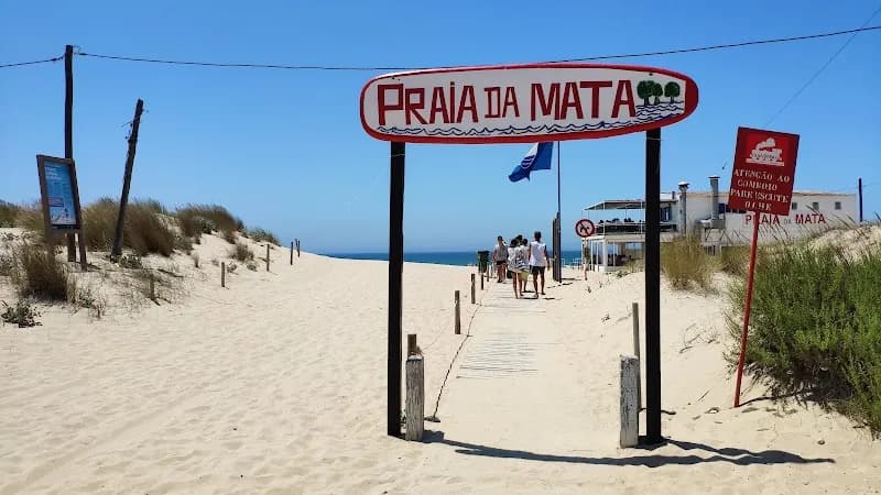 View of Praia da Mata in Caparica, Almada