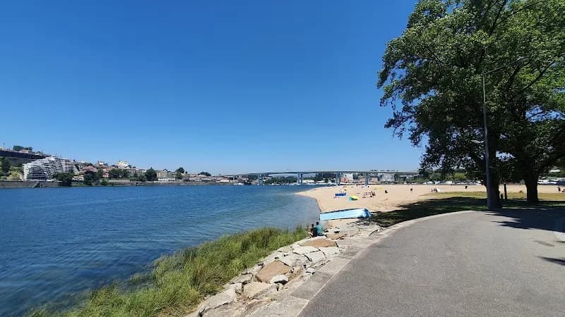 View of Praia Fluvial do Areinho in Grijó, Porto
