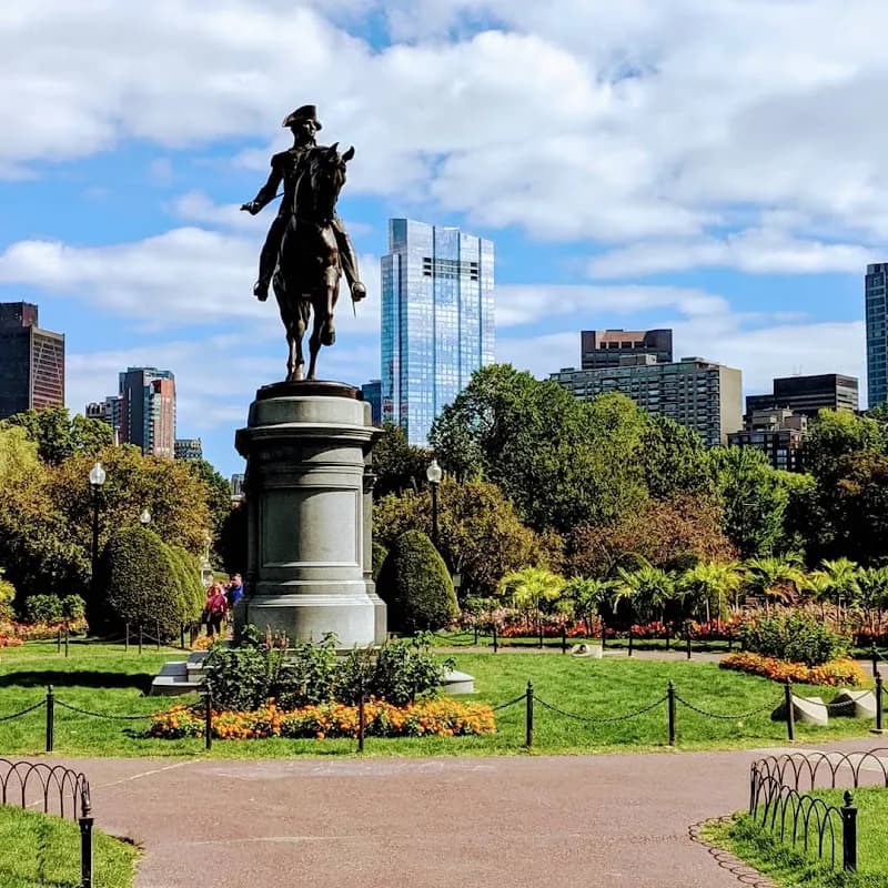 View of Public Garden in Boston, MA