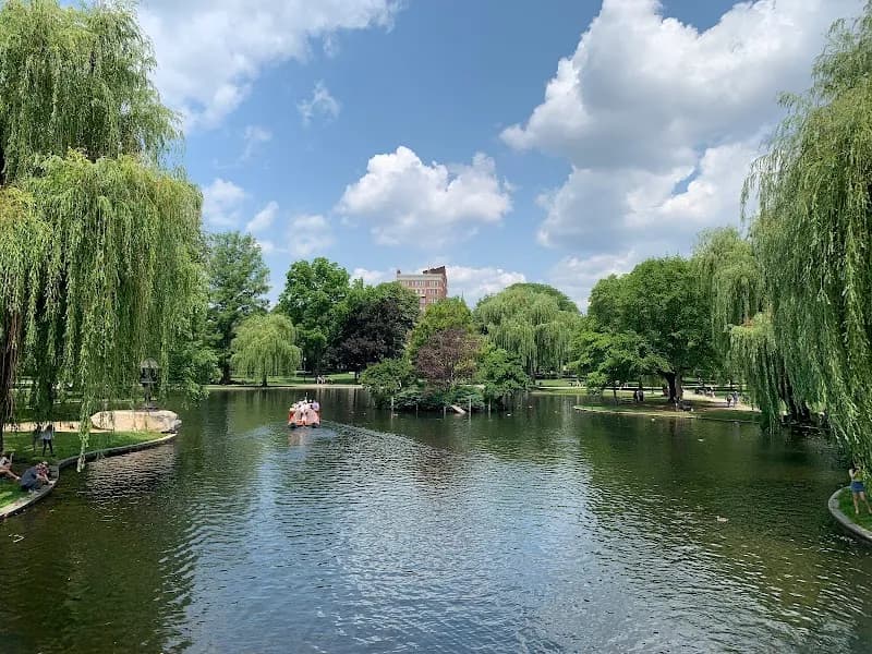View of Public Garden in Boston, MA