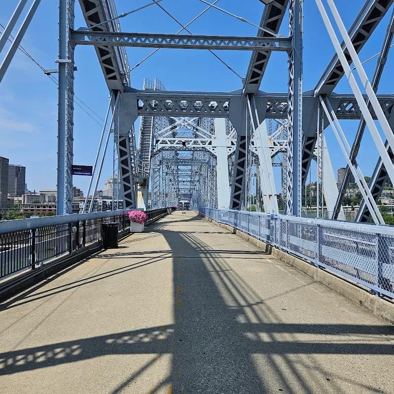 View of Purple People Bridge in Newport, KY