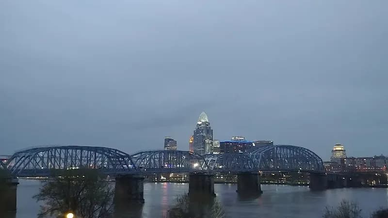 View of Purple People Bridge in Newport, KY