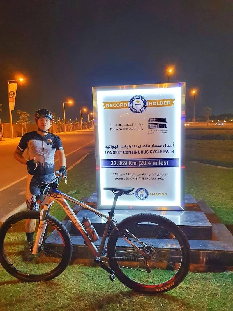 Qatar Olympic Cycling Track parking in Al Dafna, QA