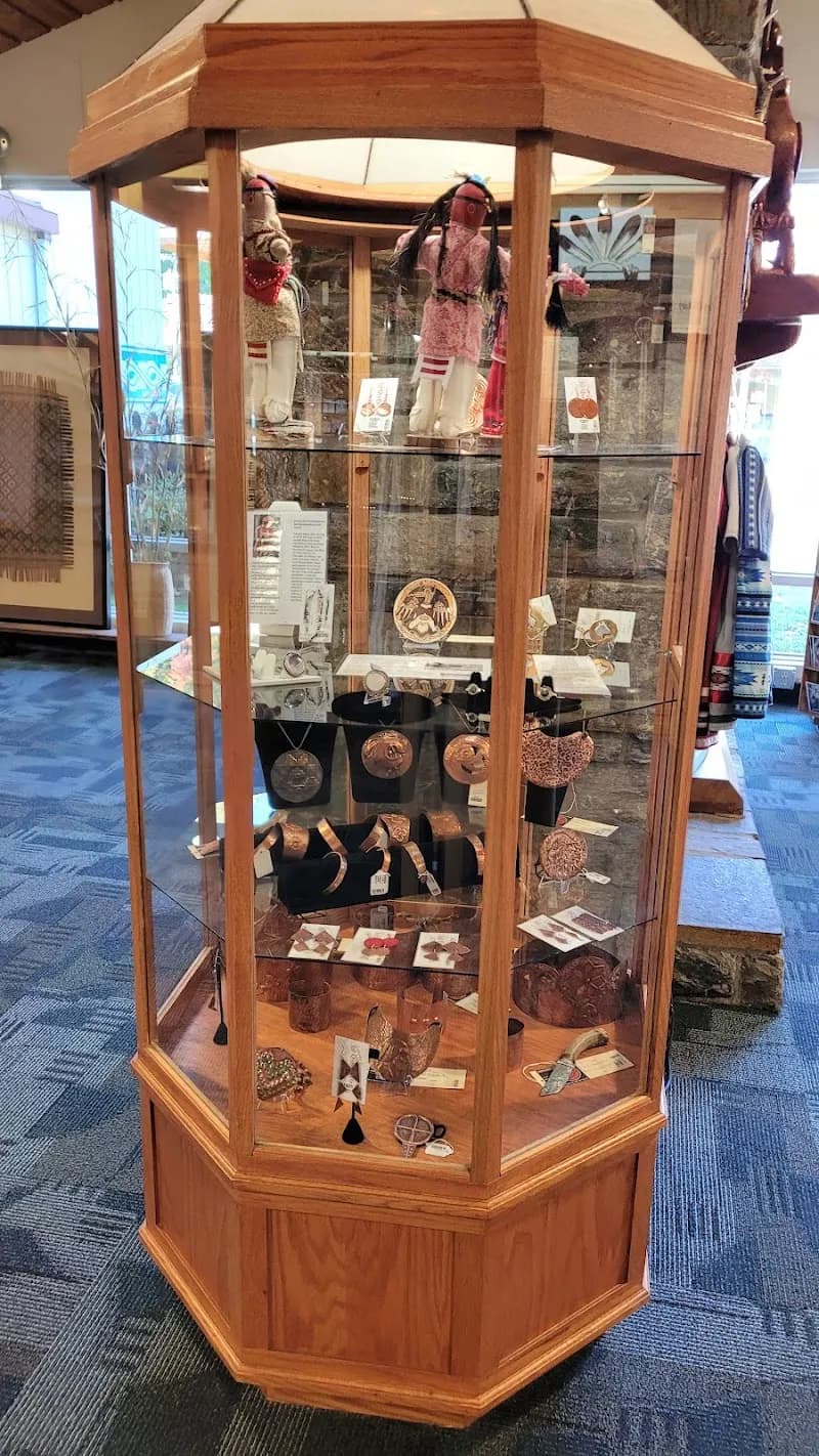 View of Qualla Arts and Crafts Mutual Co-Op in Cherokee, NC