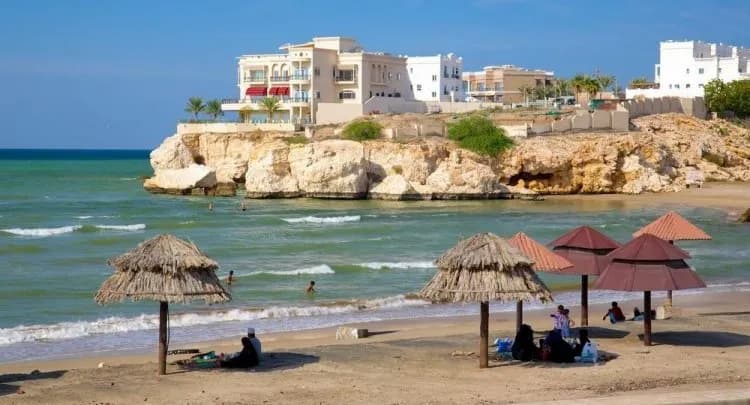 View of Qurum Beach in Muscat, MUS