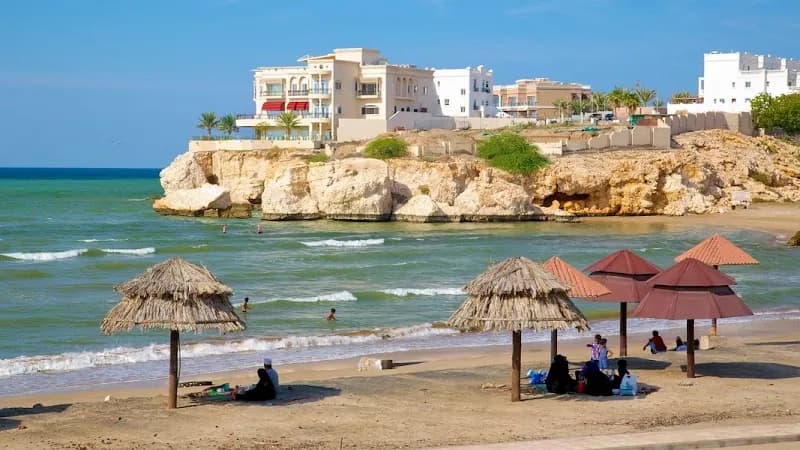 View of Qurum Beach in Qurum, Muscat