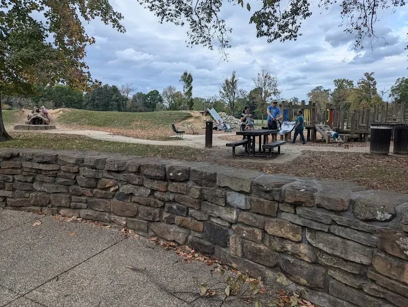 View of Rainbow Lake Playground in Midtown, TN