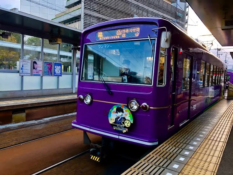 Randen-Tenjingawa Station tram stop in Kyoto, KT