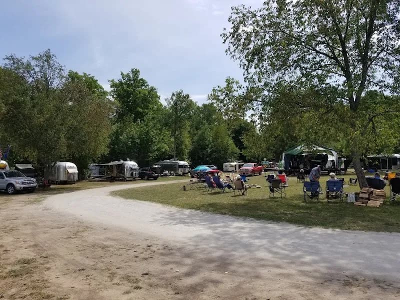 View of Rapid River Campground & Cabins in Mancelona, MI