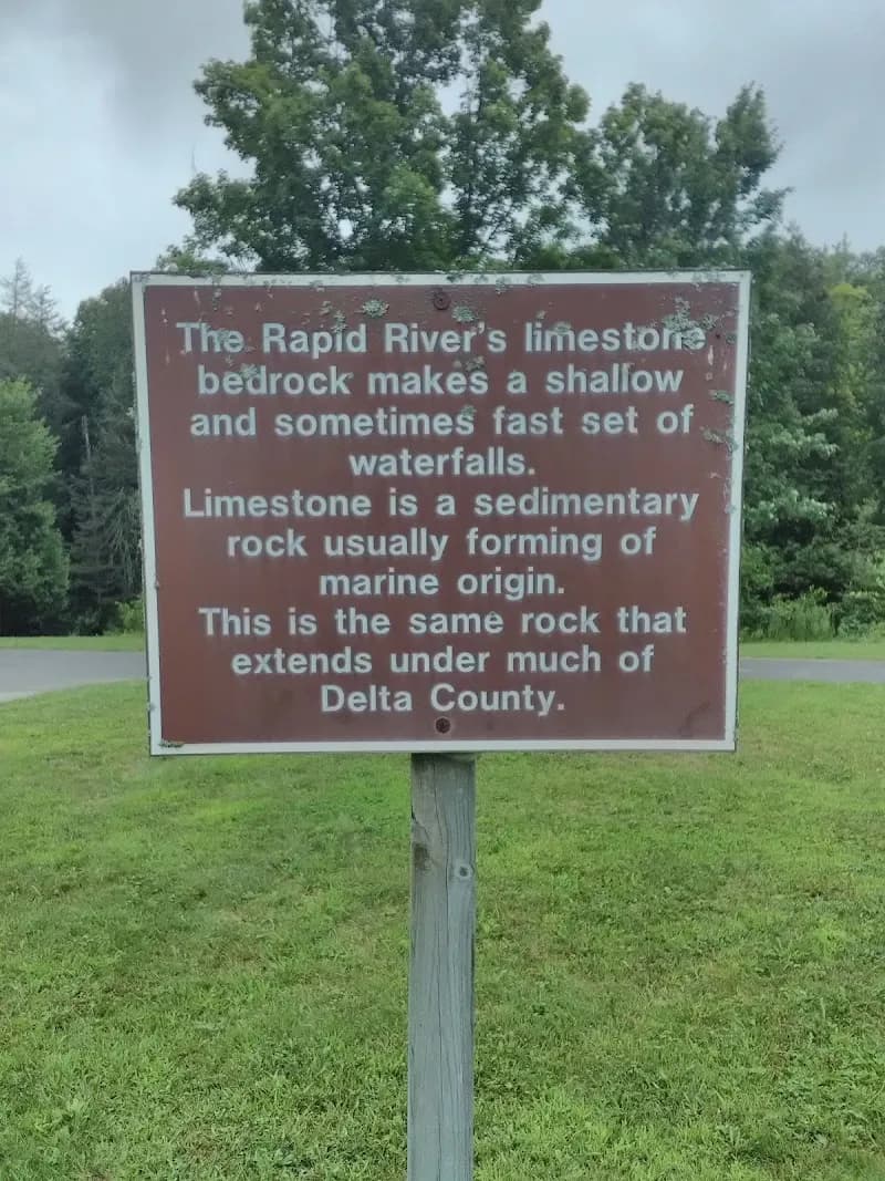 View of Rapid River Falls in Rapid River, MI