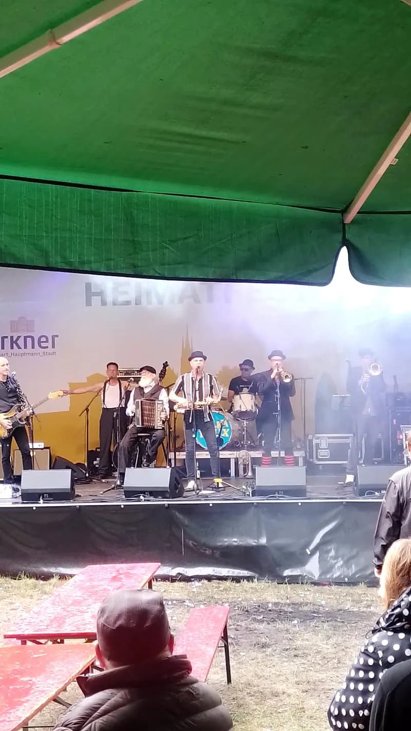 View of Rathaus Park in Erkner, BB