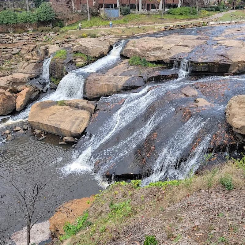View of Reedy River Falls in Greenville, SC