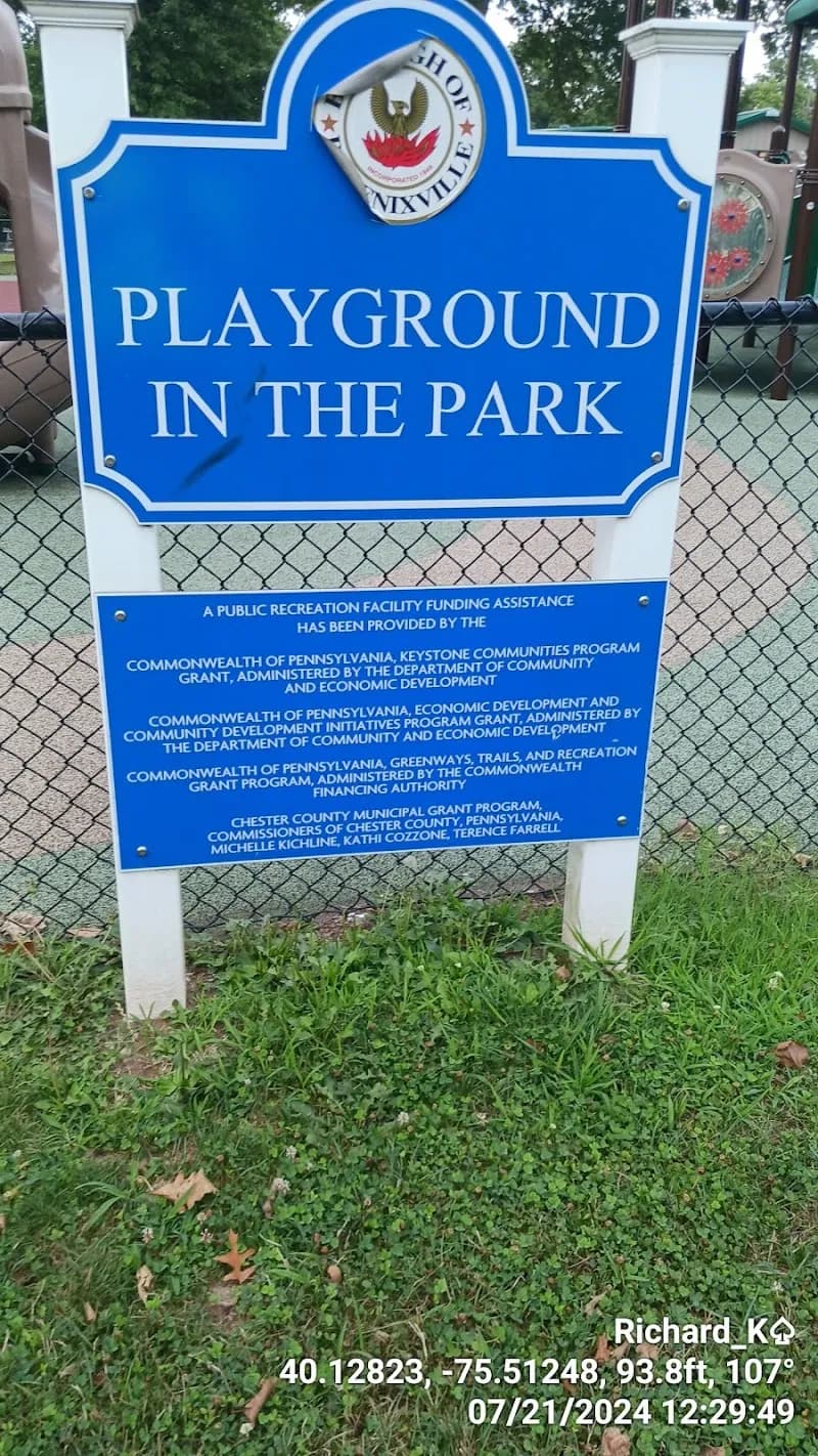 View of Reeves Park in Phoenixville, PA