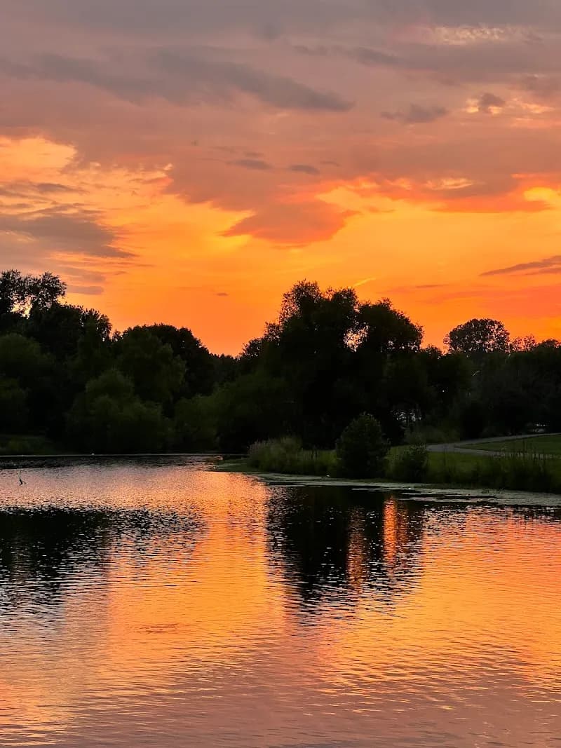 View of Regency Lake Park in Leawood, KS