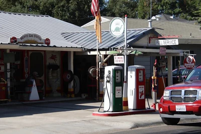 View of Reiff's Gas Station Museum in Woodland, CA