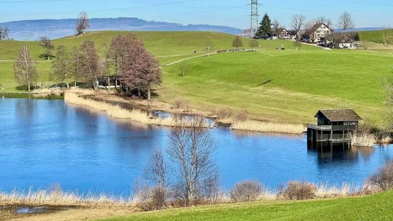 Restaurant am Hüttnersee swimming pool in Samstagern, ZH