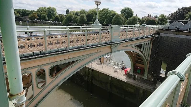 View of Richmond Lock and Footbridge in Twickenham, London
