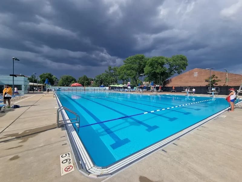 View of Ridgeland Common Park in Oak Park, IL