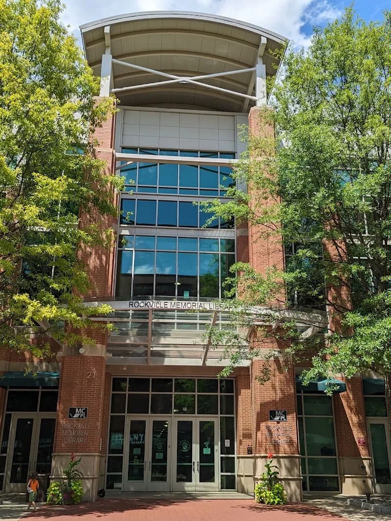 View of Rockville Memorial Library in Rockville, MD
