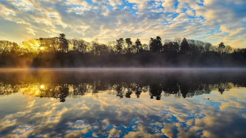 View of Rosemary Lake in Needham, MA