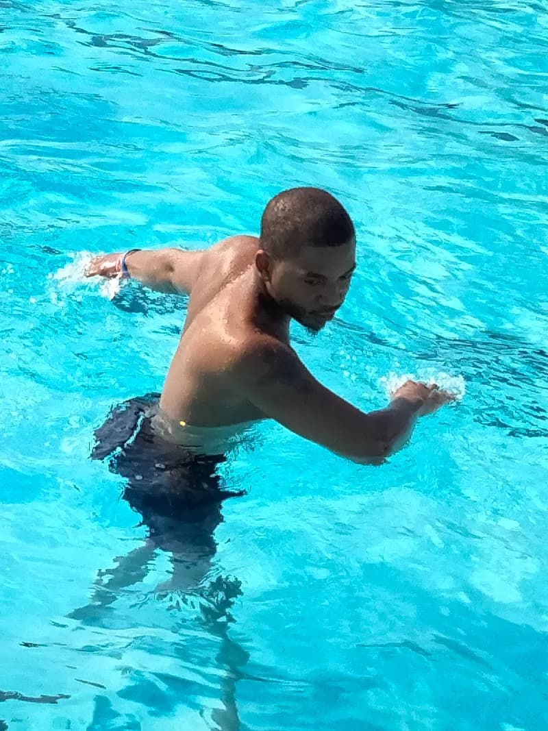 View of Roy Savage Pool in Bedford, TX