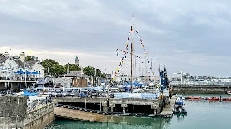 View of Royal St George Yacht Club in Dun Laoghaire, D