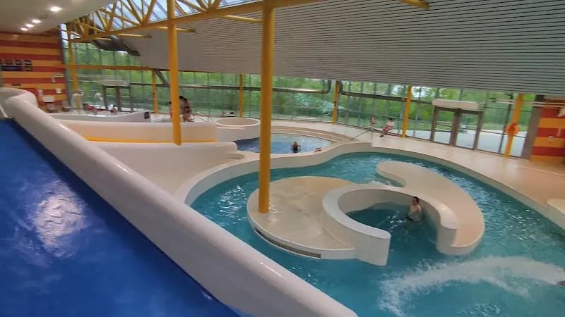 View of Roztoky Community Swimming Pool in Roztoky, CZ