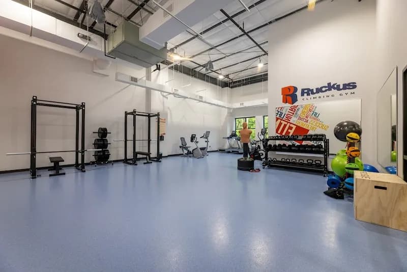 View of Ruckus Climbing Gym in Greensboro, NC