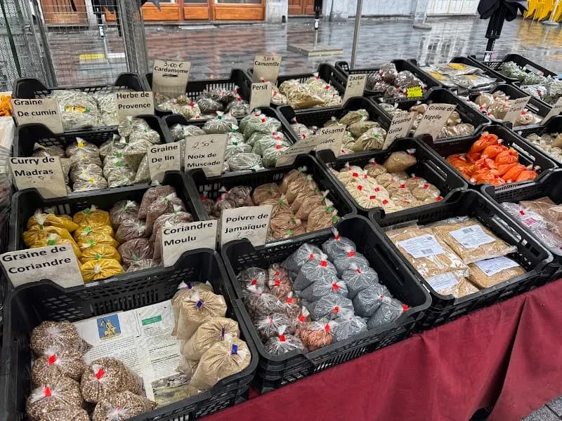 View of Rue de l'Abondance Market in Saint-Gilles, BRU