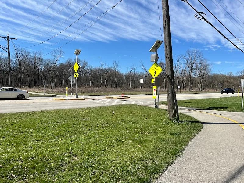 View of Salt Creek Trail System - Brown Unpaved Spur in La Grange, IL
