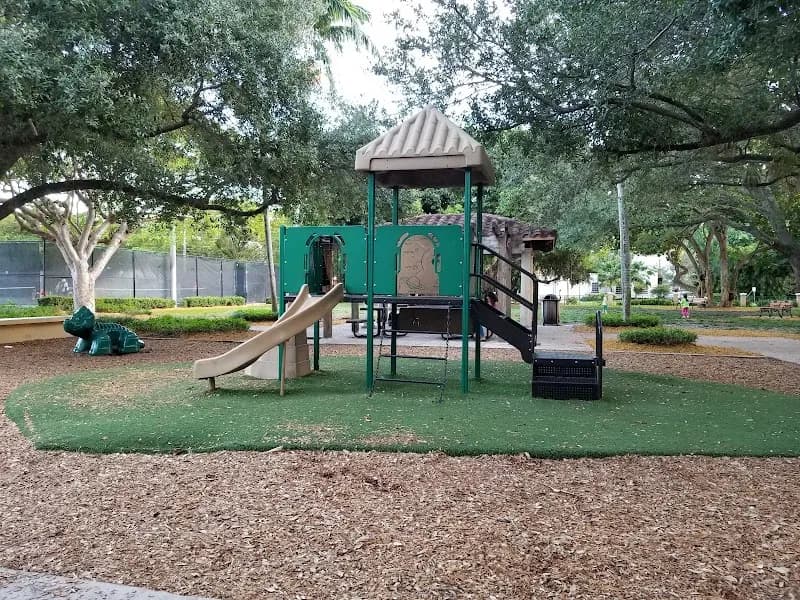 View of Salvadore Park Tennis Center in Coral Gables, FL