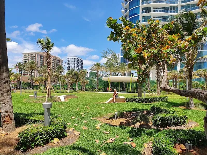 View of Samson Oceanfront Park in Sunny Isles Beach, FL