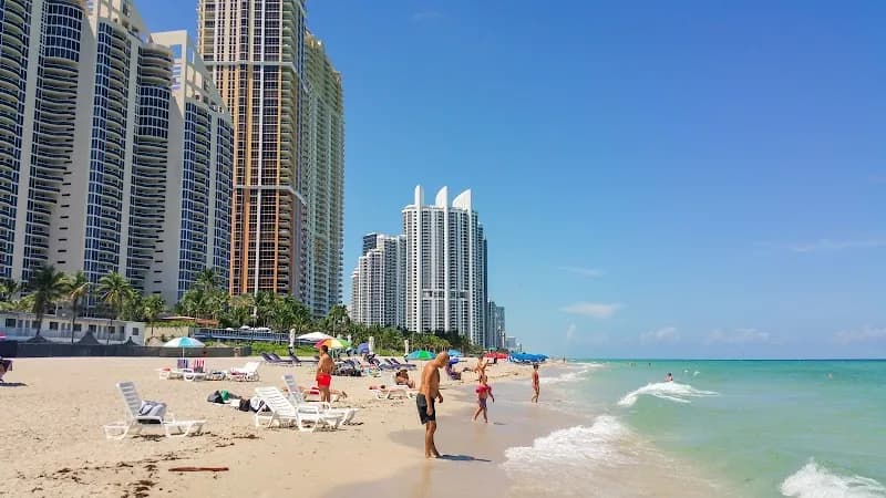 View of Samson Oceanfront Park in Sunny Isles Beach, FL